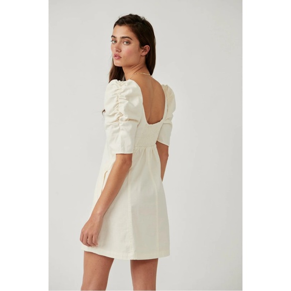 Free People Dresses & Skirts - NWT Free People Cheyenne Puff Sleeve Denim Dress Size Medium